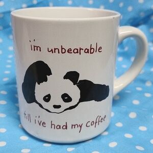 I'm unbearable till I've had my coffee panda Doug Wilson tea coffee mug
